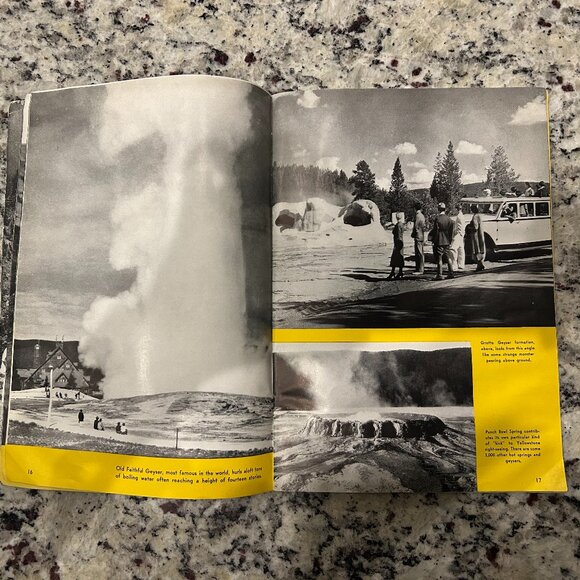 ASTONISHING YELLOWSTONE 1940 vintage railroad pamphlet - Picture 5 of 7